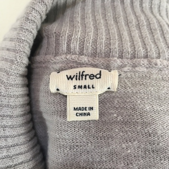 Aritzia Wilfred Linen Blend Oversize Cardigan Long Sleeve Gray Women’s Small - Picture 7 of 7